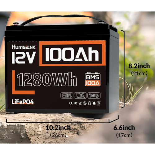 Akumulator LiFePO4 12V 100Ah Humsienk